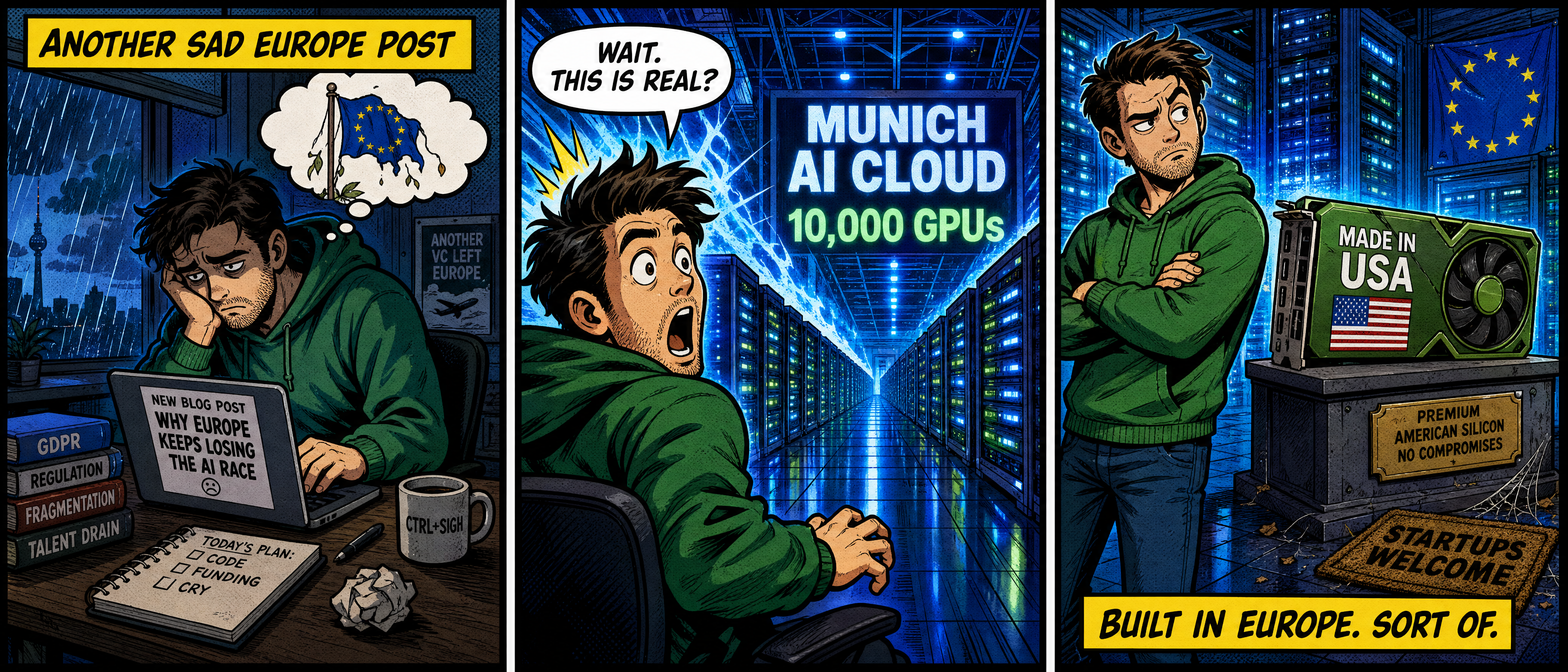I Keep Writing That Europe Is Losing. Munich Just Switched On 10,000 GPUs.
