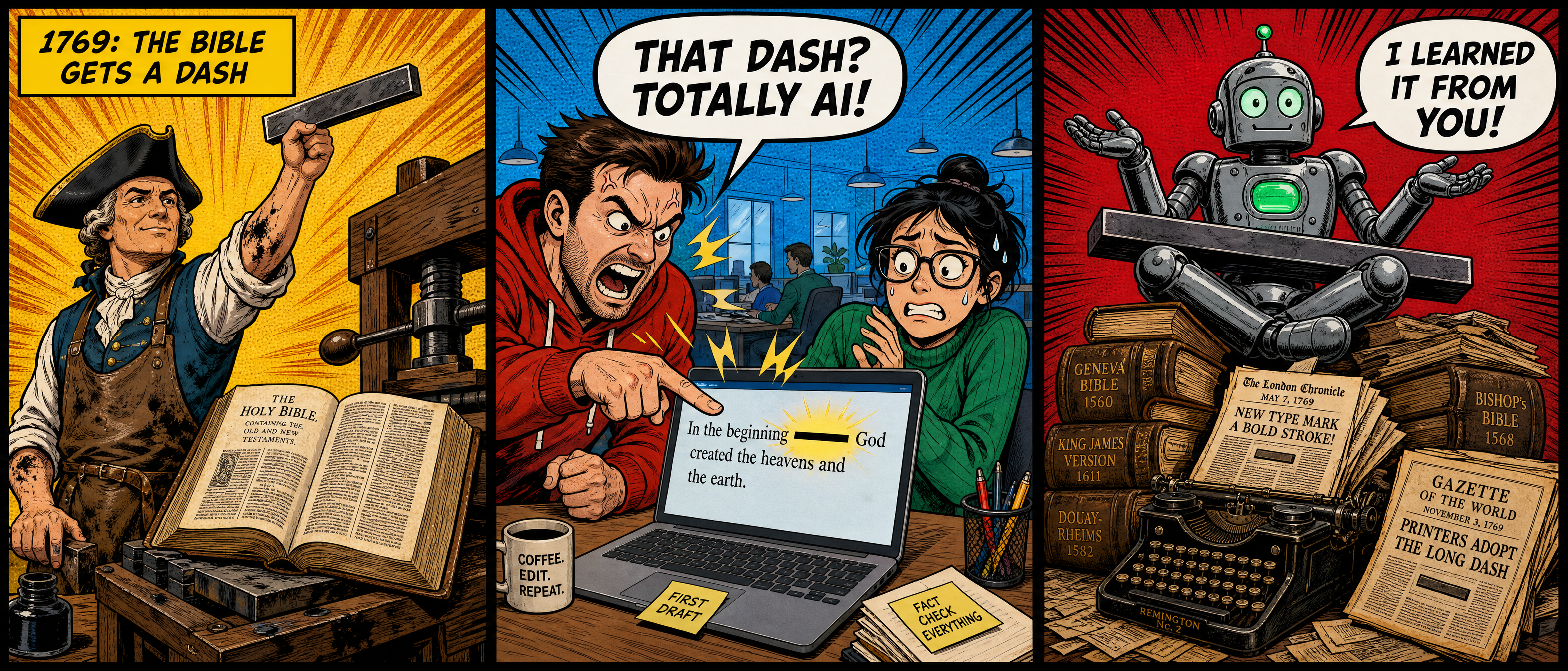 Even the Bible Has an Em Dash. The AI Learned It From Us.